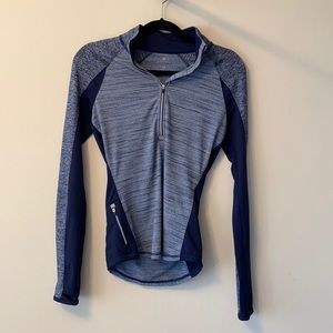 Navy blue quarter zip athleta running shirt size x-small
